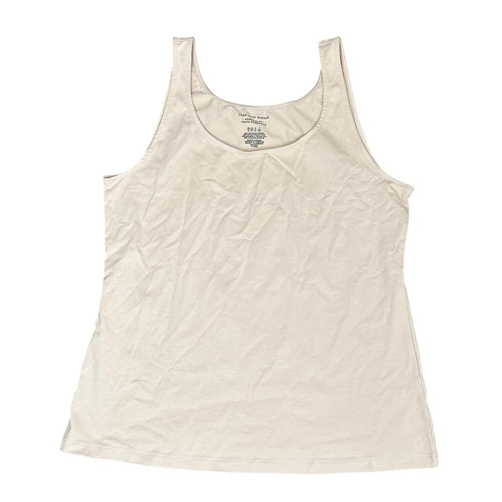 Saks Fifth Avenue Essential Fit Stretch Tank Top Nude Size XL NWT